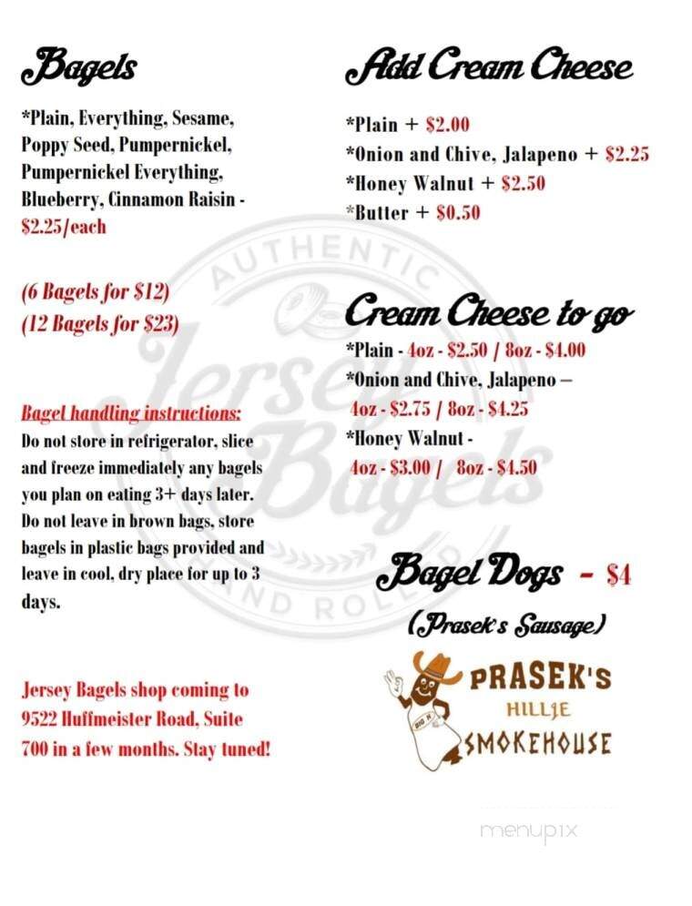 Jersey Bagels - Houston, TX menu_pic