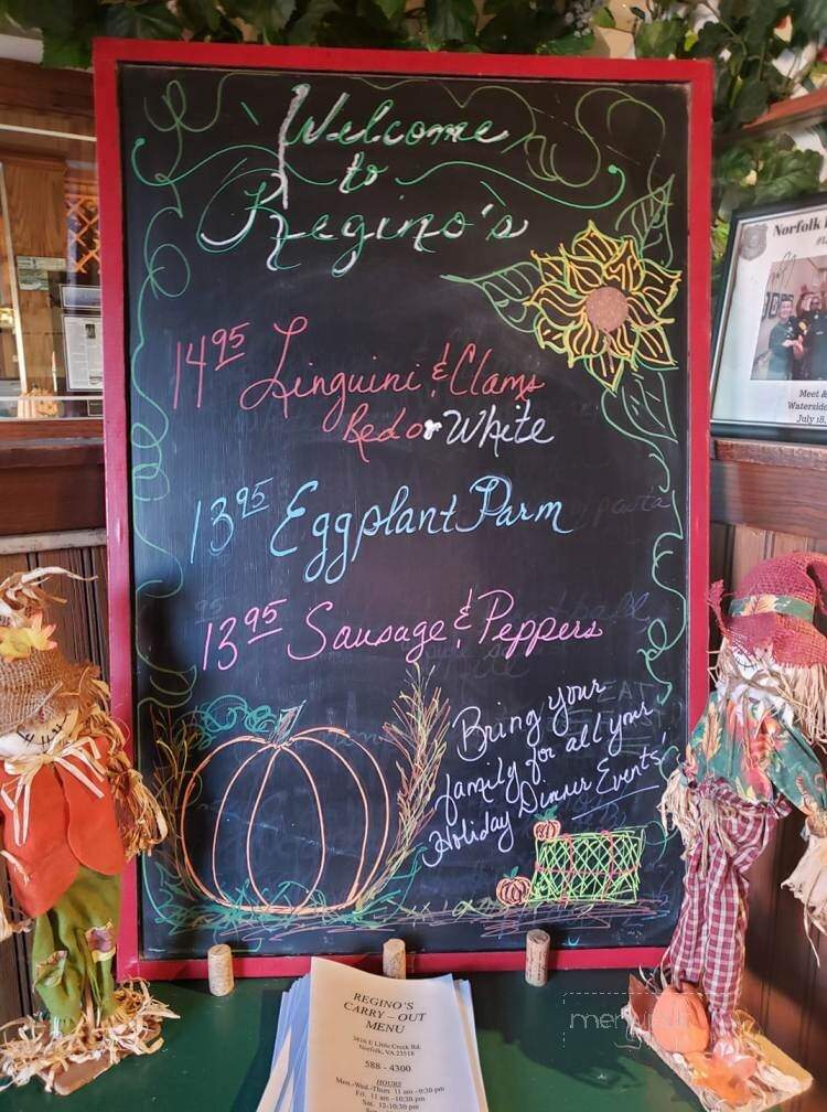 Regino's Italian Restaurant - Norfolk, VA menu_pic