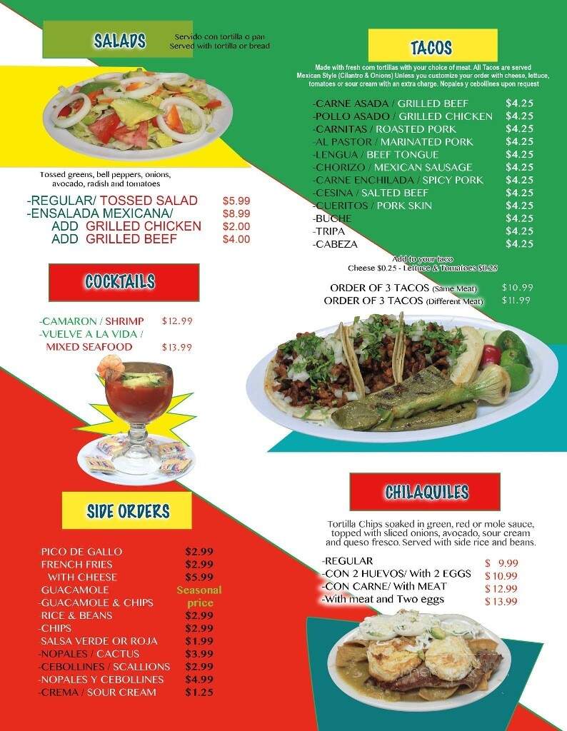 Tijuana Tacos - Perkasie, PA menu_pic