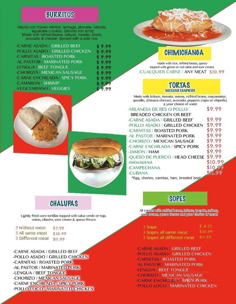Tijuana Tacos - Perkasie, PA menu_pic