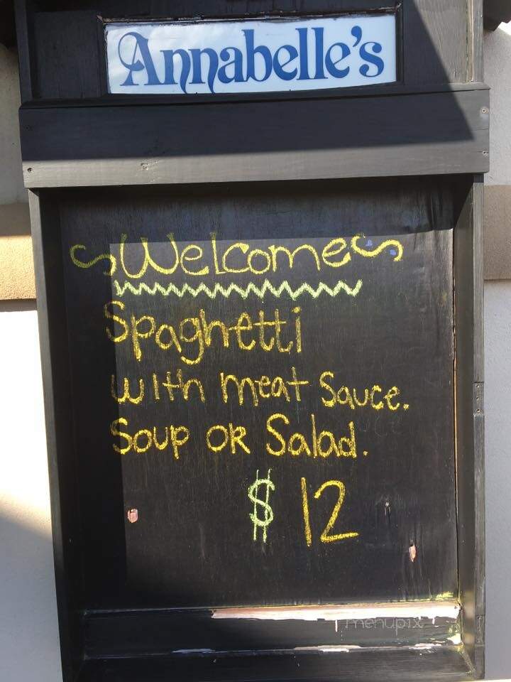Annabelle's Restaurant - New Bern, NC menu_pic