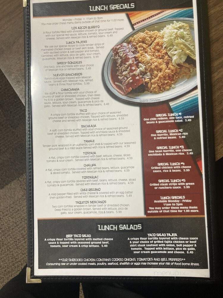 Los Arcos Mexican Restaurant - Bristow, OK menu_pic