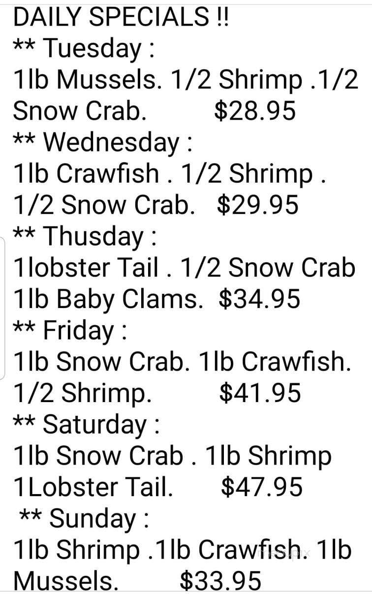 Cajun House - Summerville, SC menu_pic