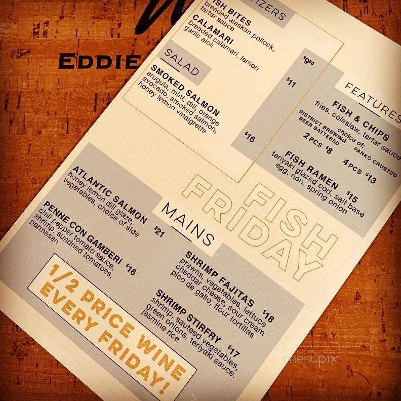 Eddies Neighbourhood Grill & Bar - Estevan, SK menu_pic