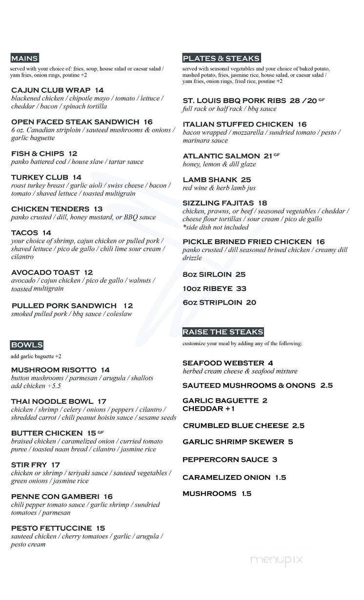Eddies Neighbourhood Grill & Bar - Estevan, SK menu_pic