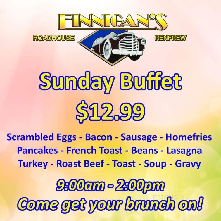 Finnigan's Road House - Renfrew, ON menu_pic
