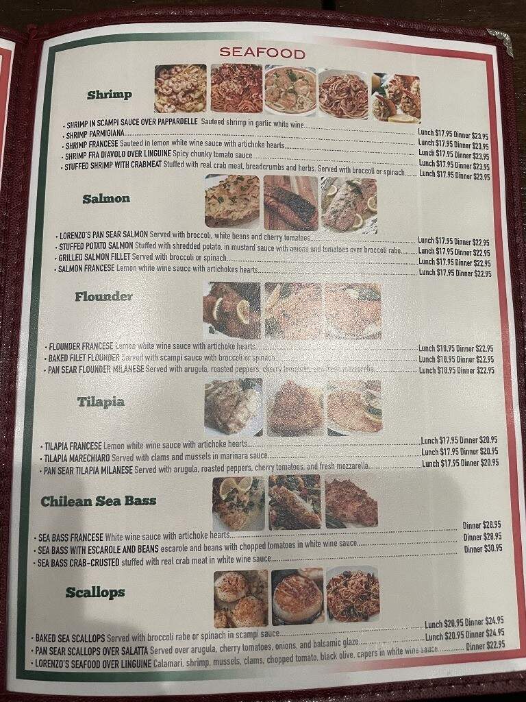 Lorenzo's Family Restaurant - Garwood, NJ menu_pic