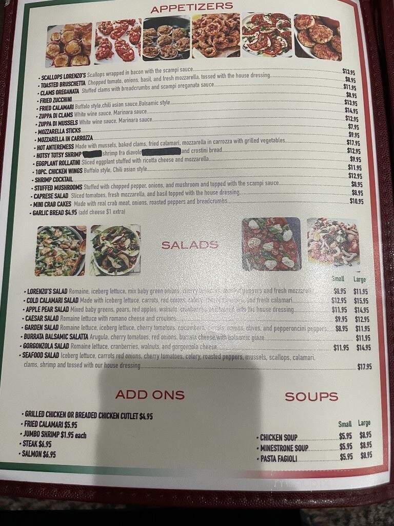 Lorenzo's Family Restaurant - Garwood, NJ menu_pic