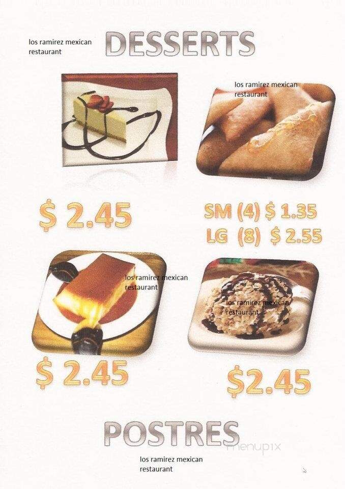Los Ramirez Mexican Restaurant - Dickinson, TX menu_pic