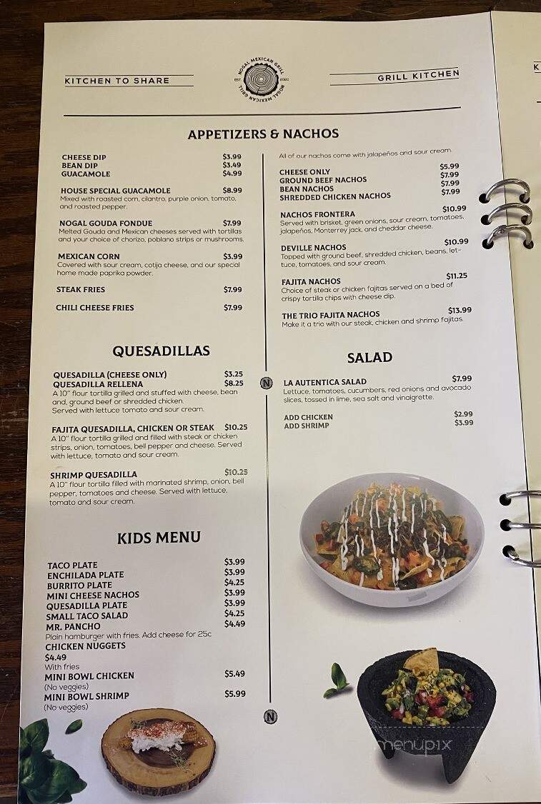 Nogal Mexican Grill - Deville, LA menu_pic