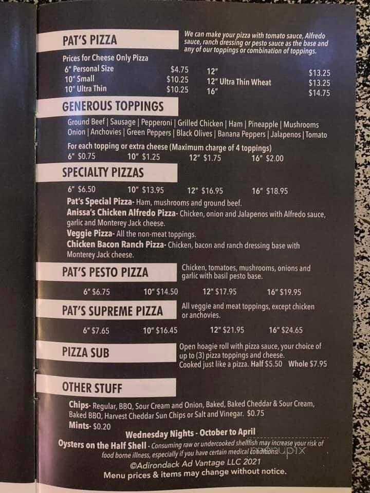 Pat's Place - Americus, GA menu_pic