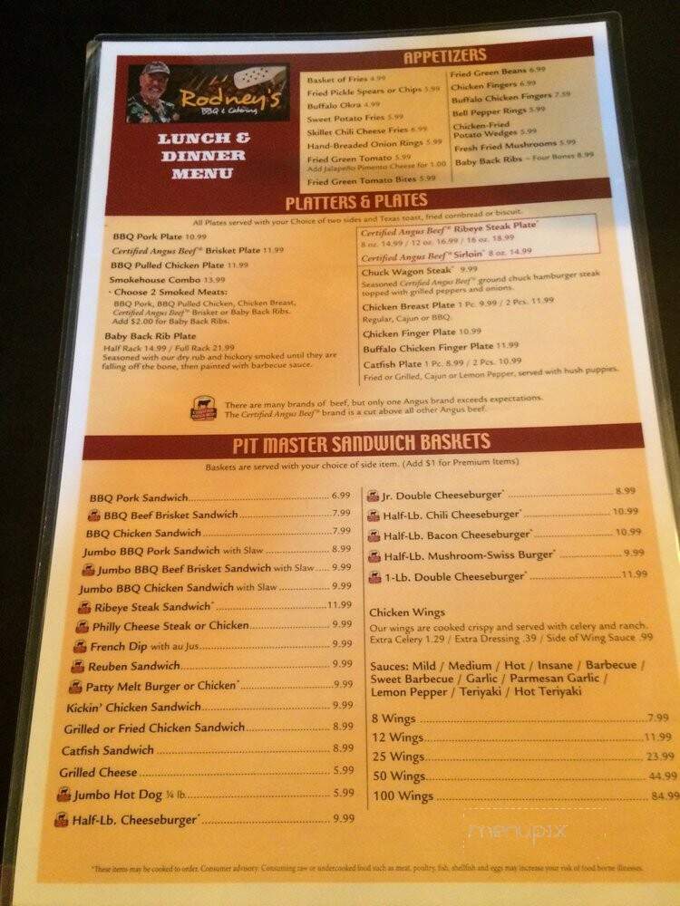 Rodney's BBQ - Dallas, GA menu_pic