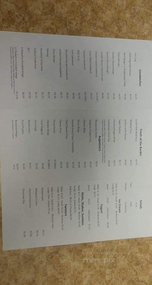 Snack Shack - Albia, IA menu_pic