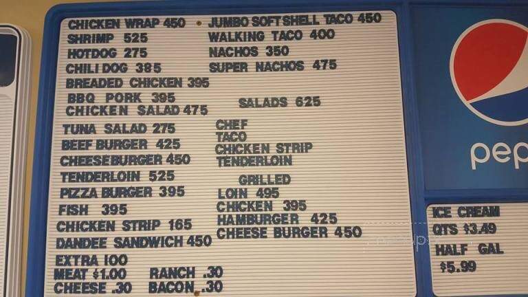 Snack Shack - Albia, IA menu_pic