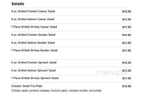 Pepper Tree Steaks & Wine - Montgomery, AL menu_pic