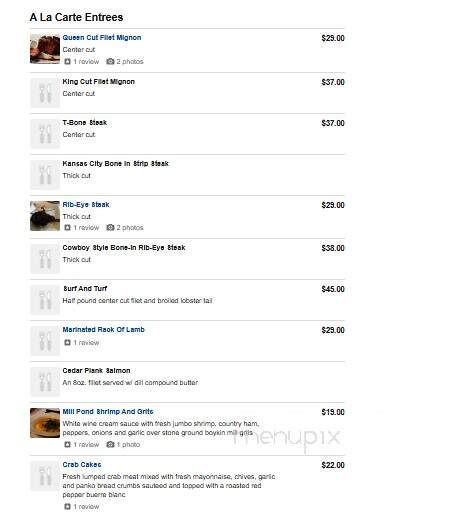 Boykin's At The Mill Pond - Rembert, SC menu_pic