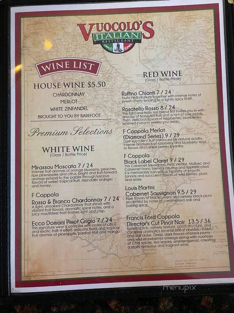 Vuocolo's Italian Pizzeria - Ashland City, TN menu_pic