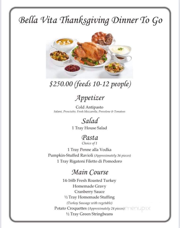 Cafe Bella Vita - Staten Island, NY menu_pic