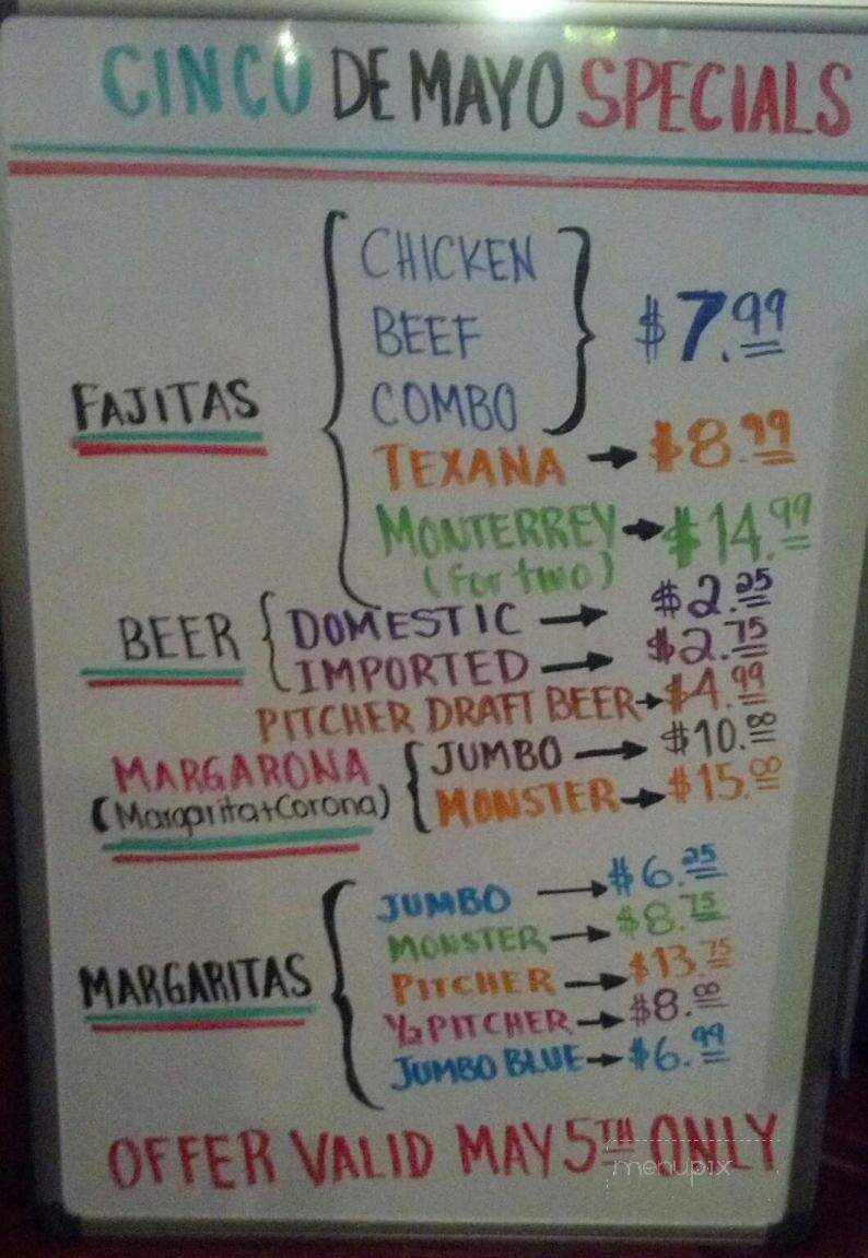 Monterrey Mexican Restaurant - Greeneville, TN menu_pic