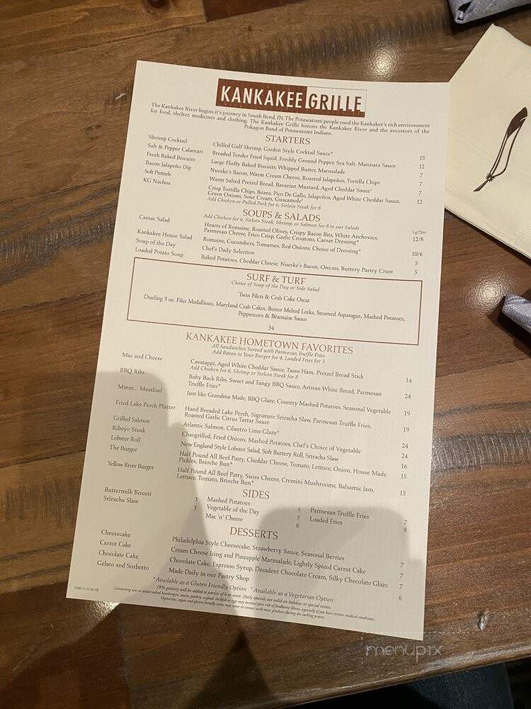 Kankakee Grill - South Bend, IN menu_pic