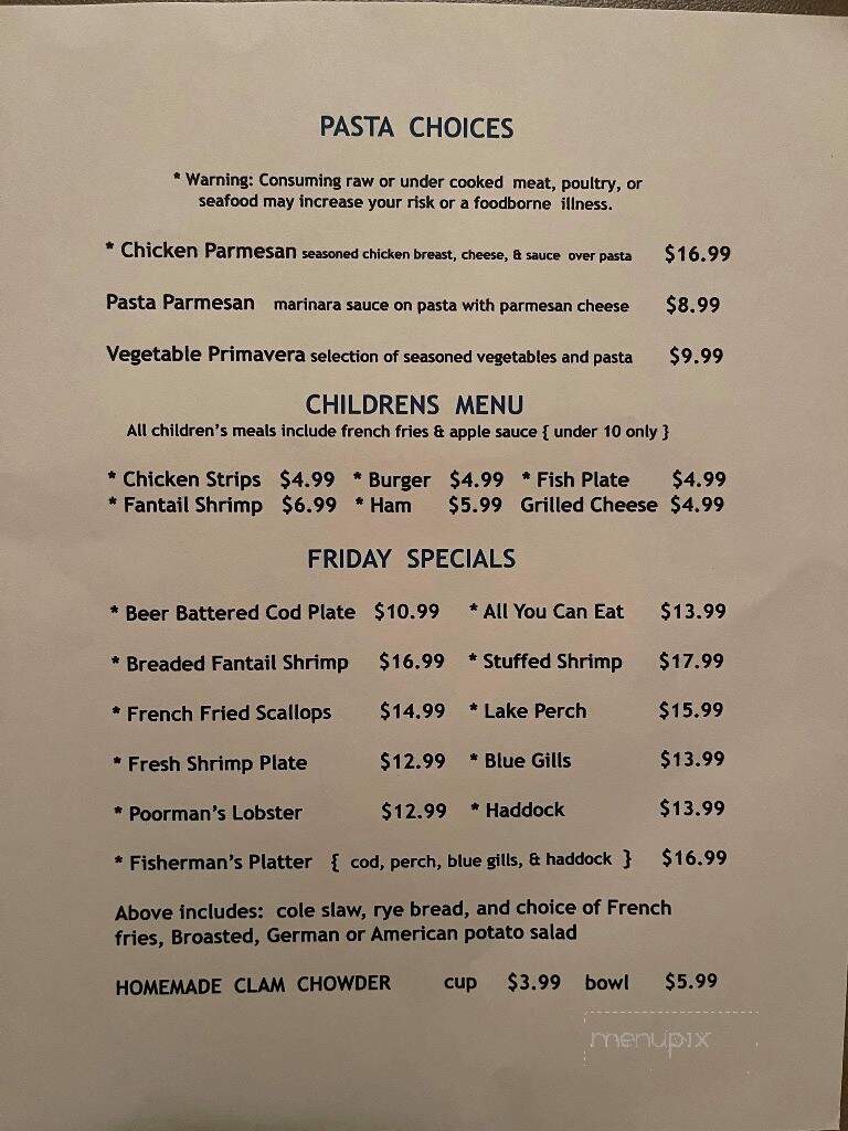 Schaumburg Dinner Club - Randolph, WI menu_pic