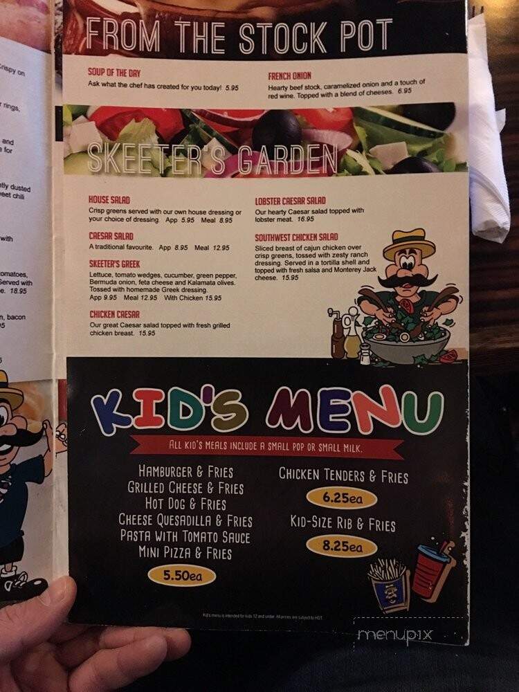 Skeeter Barlow's Grill & Bar - Sarnia, ON menu_pic