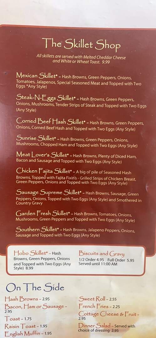 Sunrise Family Restaurant - Fulton, IL menu_pic