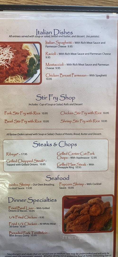 Sunrise Family Restaurant - Fulton, IL menu_pic