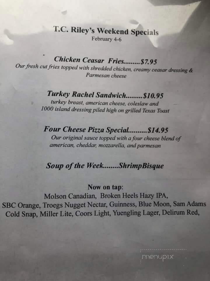 T C Riley's Pub & Inn - Wyoming, PA menu_pic