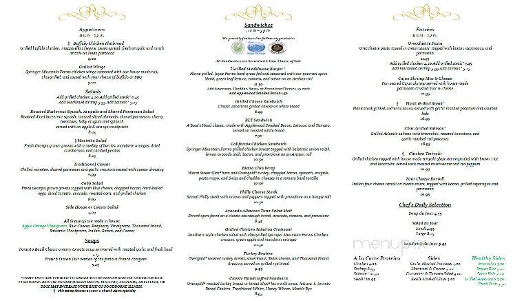 Tower & Church Bistro - Marietta, GA menu_pic