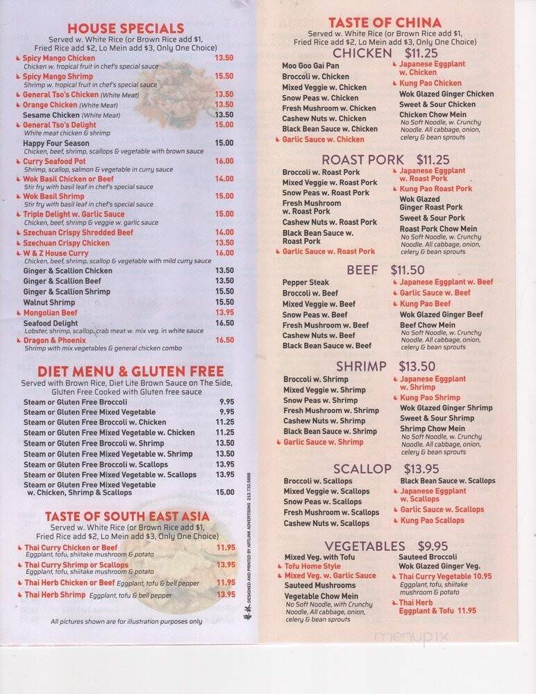 W & Z Asian Bistro & Sushi Bar - Prescott Valley, AZ menu_pic