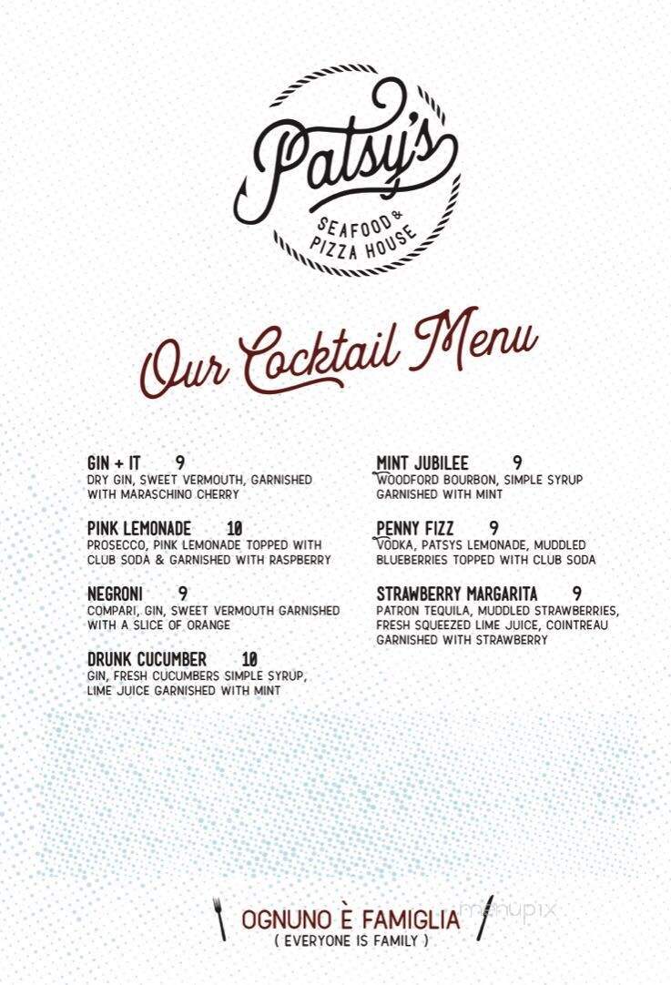 Patsy's Seafood & Pizza House - West Orange, NJ menu_pic