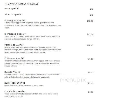 Los Avia Mexican Restaurant - Archer, FL menu_pic