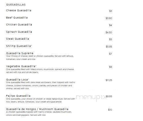 Los Avia Mexican Restaurant - Archer, FL menu_pic
