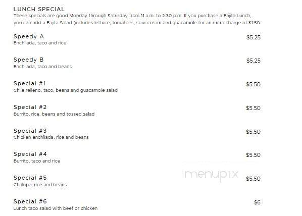 Los Avia Mexican Restaurant - Archer, FL menu_pic