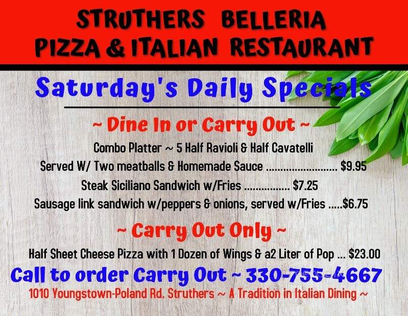 Belleria Pizzeria - Struthers, OH