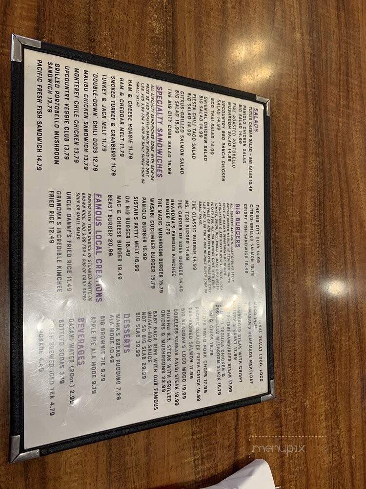 Big City Diner Pearlridge - Aiea, HI menu_pic