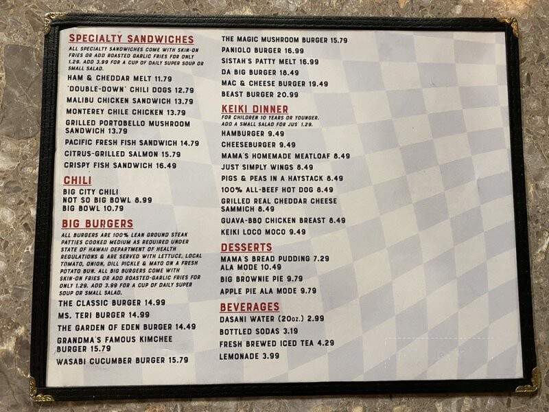 Big City Diner Pearlridge - Aiea, HI menu_pic