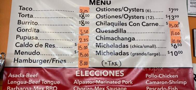 Chona's Restaurant - Schuyler, NE menu_pic
