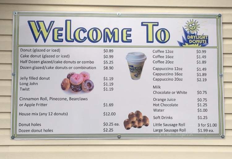 Daylight Donuts of Cochran - Cochran, GA menu_pic