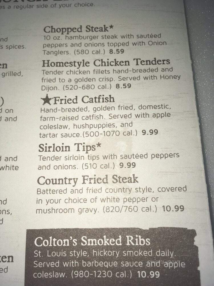 Colton's Steak House & Grill - White Hall, AR menu_pic