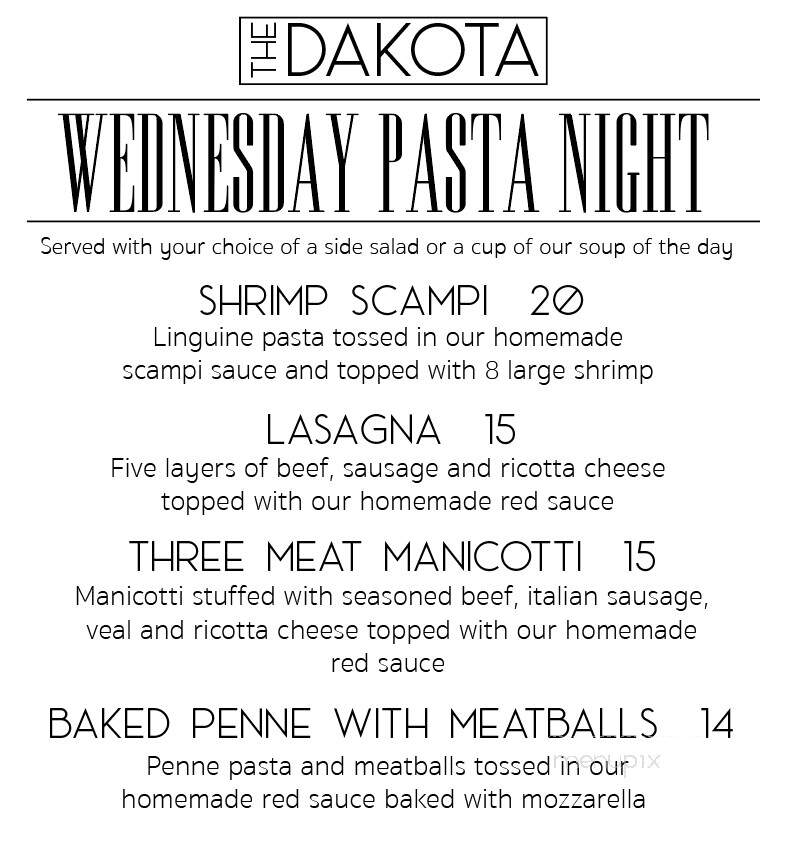 Dakota Grill - Hilton, NY menu_pic