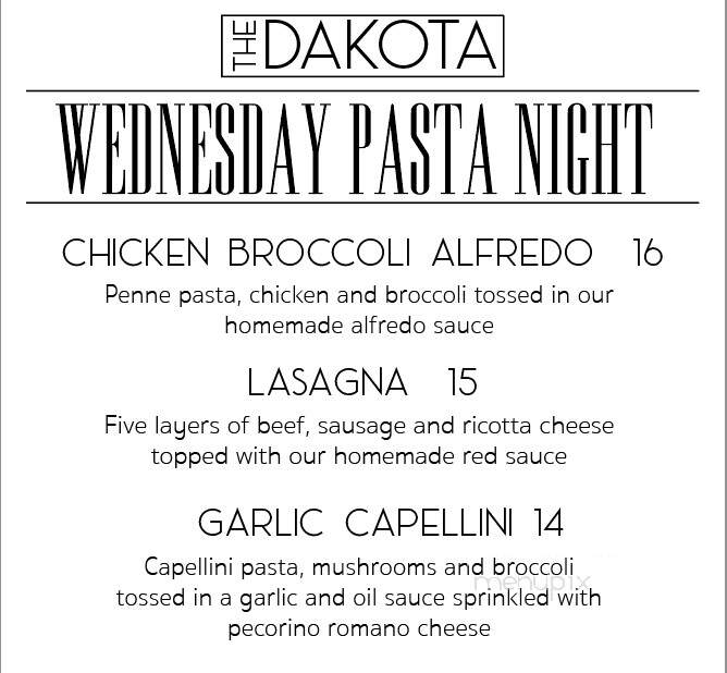Dakota Grill - Hilton, NY menu_pic