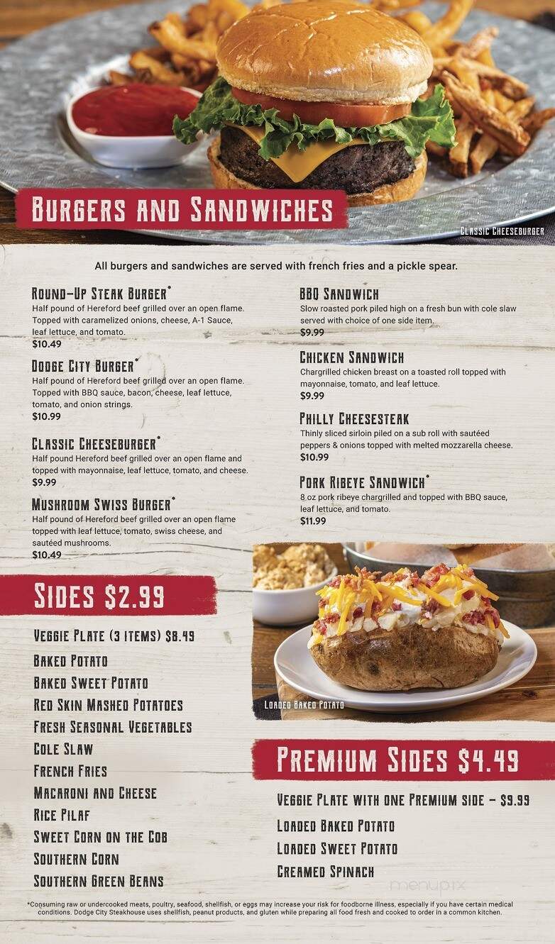 Dodge City Steakhouse - Wilkesboro, NC menu_pic