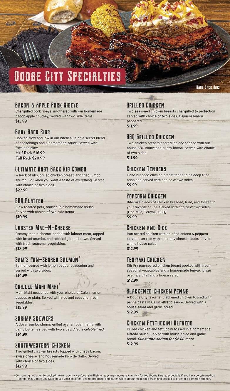 Dodge City Steakhouse - Wilkesboro, NC menu_pic