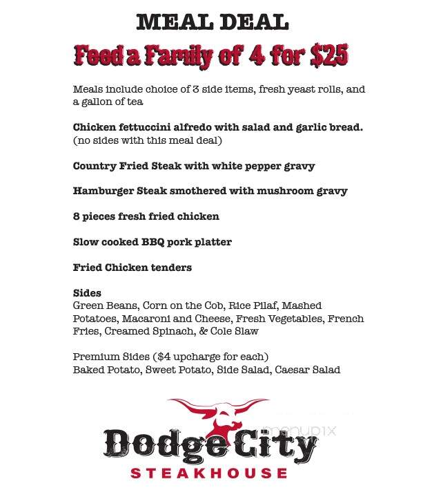 Dodge City Steakhouse - Wilkesboro, NC menu_pic