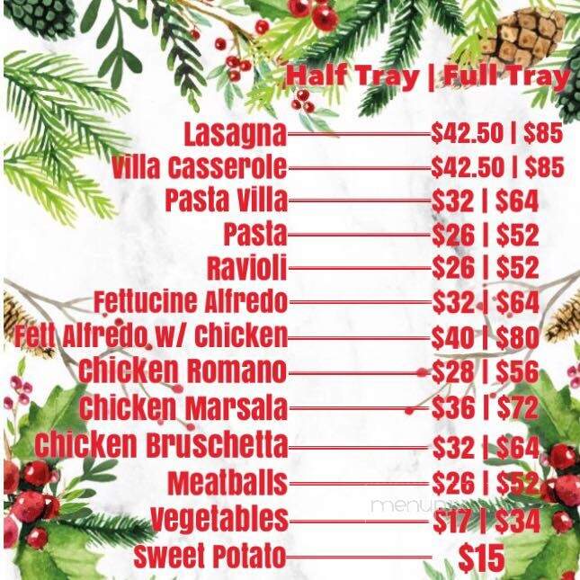 Falsetti's Villa Restaurant - Kittanning, PA menu_pic