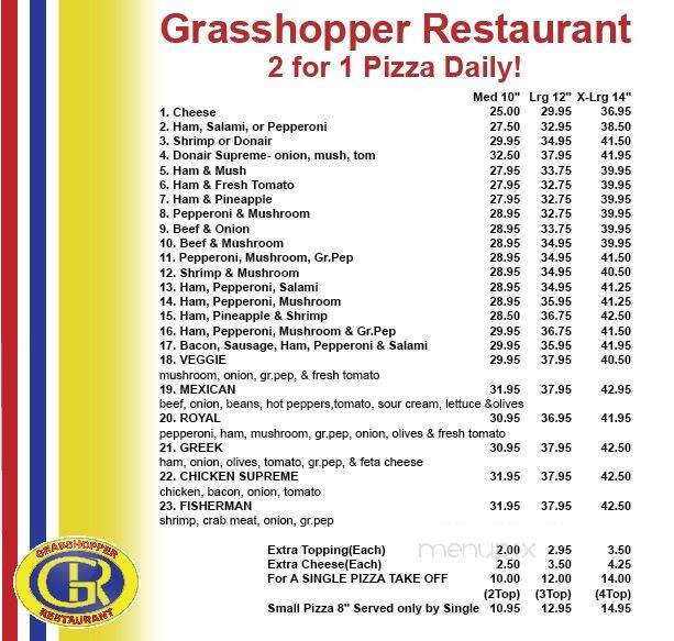 Grasshopper Cafe - Calmar, AB menu_pic