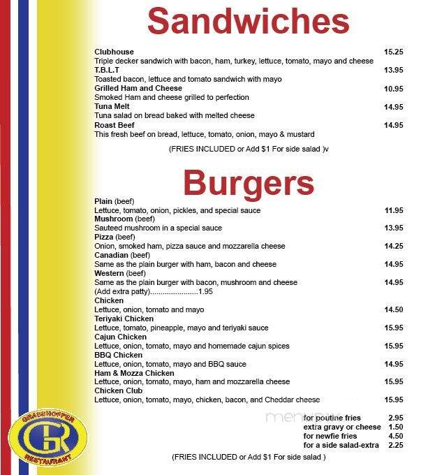 Grasshopper Cafe - Calmar, AB menu_pic