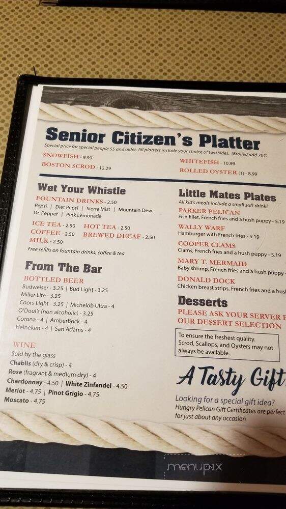 Hungry Pelican - Fern Creek, KY menu_pic
